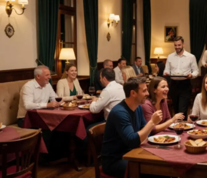 Elegáns vacsoraasztal gyertyafénnyel és poharakkal az Xenvoraa eseményén